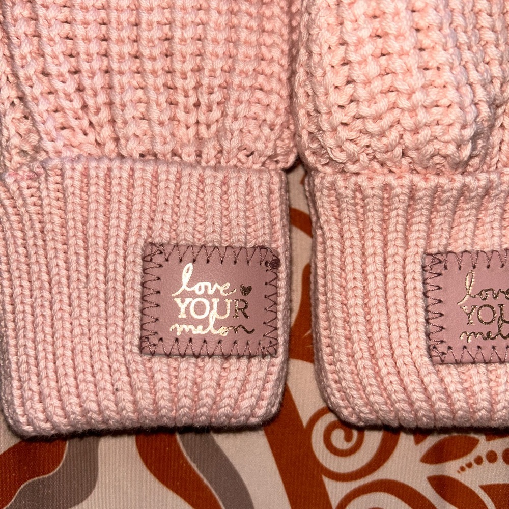 DISNEY X LOVE YOUR MELON PINK MITTENS - Picture 2 of 3
